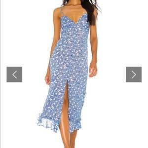 Majorelle-Quincy midi dress blue floral